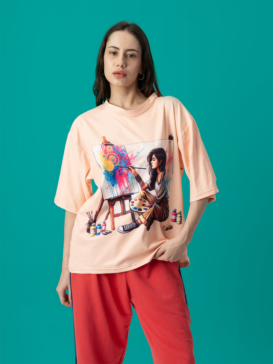 Art & Chill Short Oversized T-Shirt