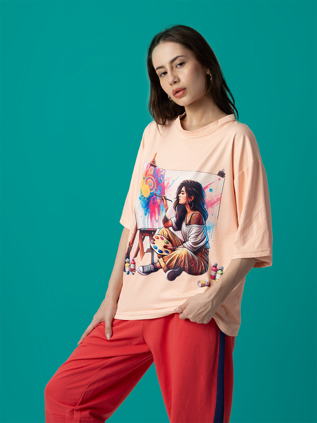 Art & Chill Short Oversized T-Shirt